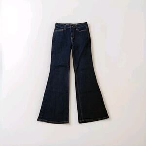 Balam Denim Wear Stretch Dark Jeans Fit & FLARE Boho Retro High Rise Size 13